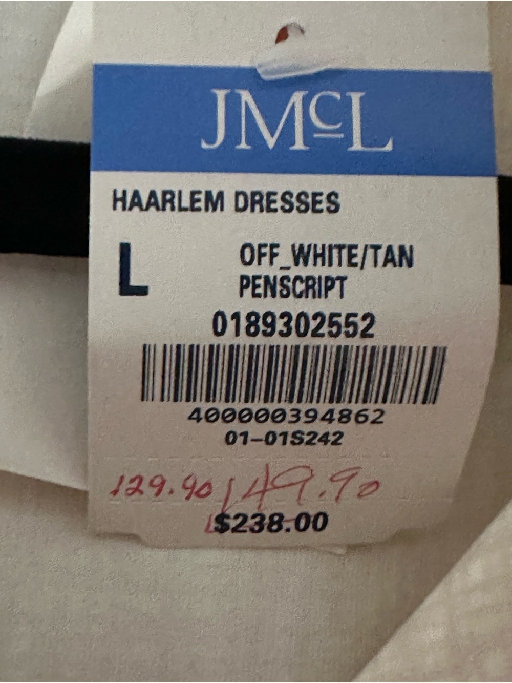 J McLaughlin Long Sleeve Beige Shirt Dress with Waist Tie new w tags - Picture 3 of 5